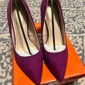 Solid pointed toe stiletto-Purple